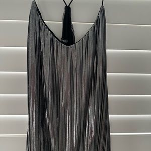 Spaghetti strap metallic top